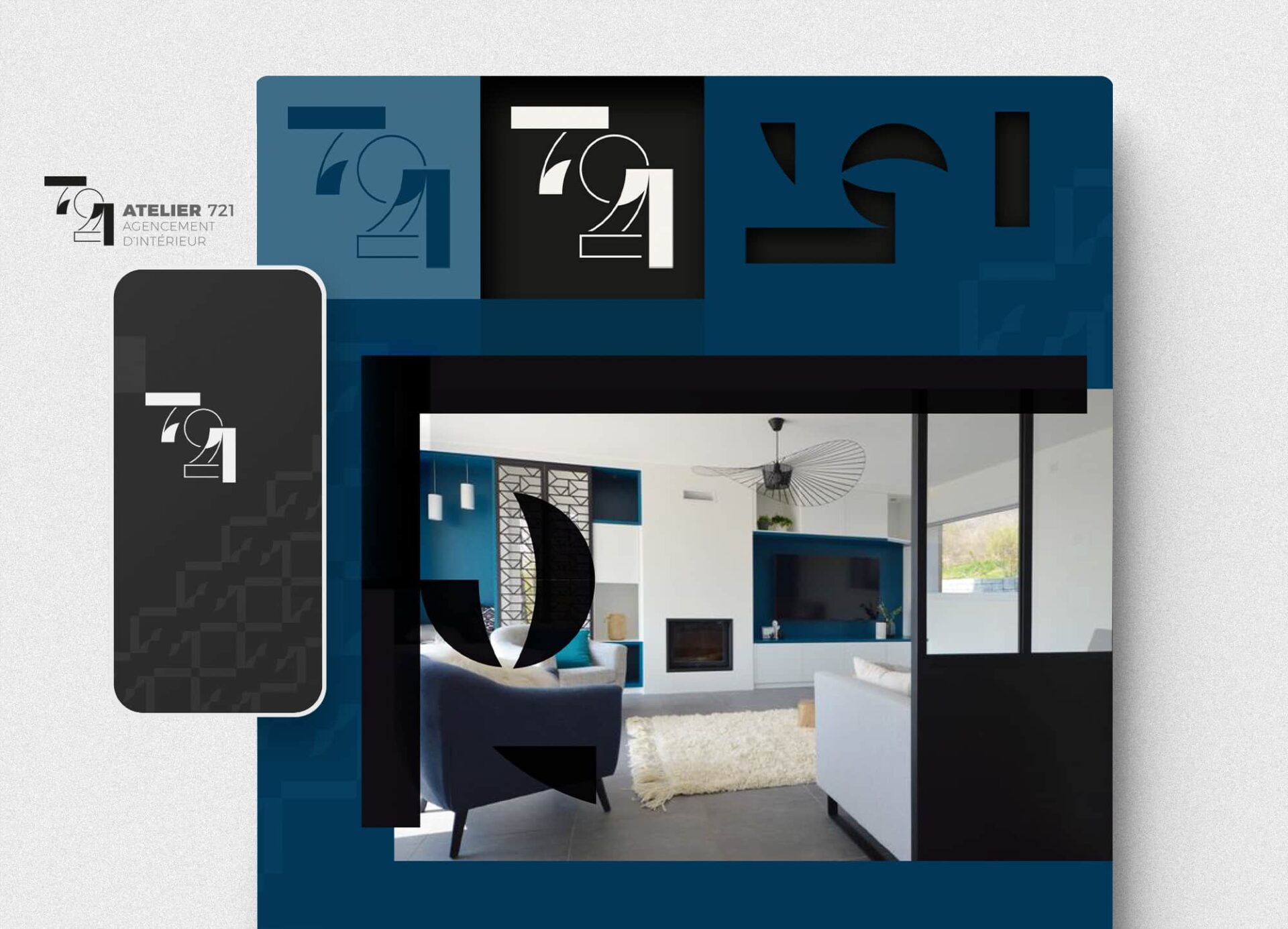 Studio 5LBS - Création graphiques & sites internet | Nancy - Atelier 7 21 (logo & charte graphique)